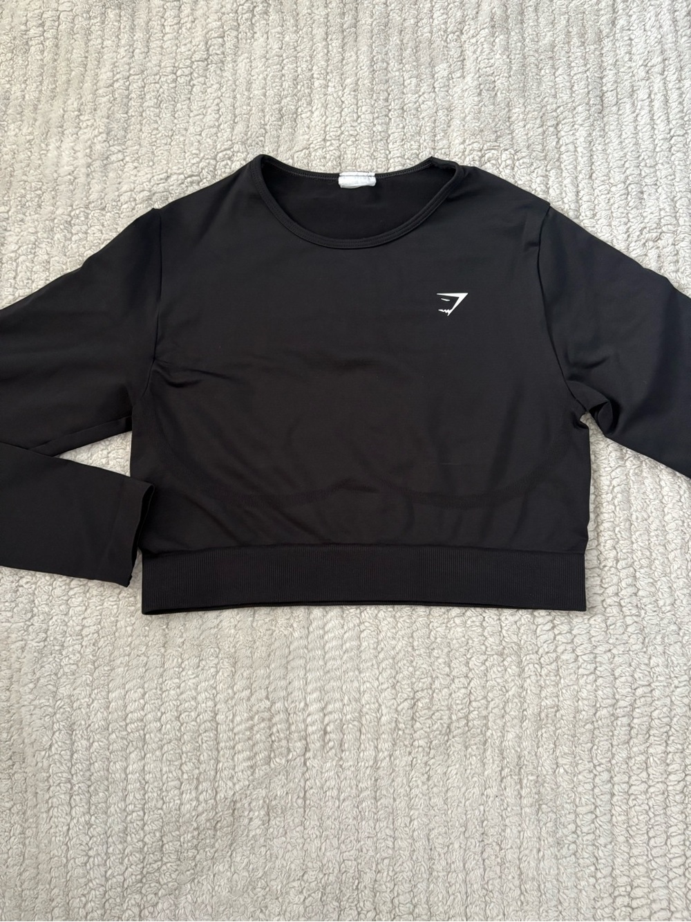 Gymshark Black Cropped Long Sleeve Tee
